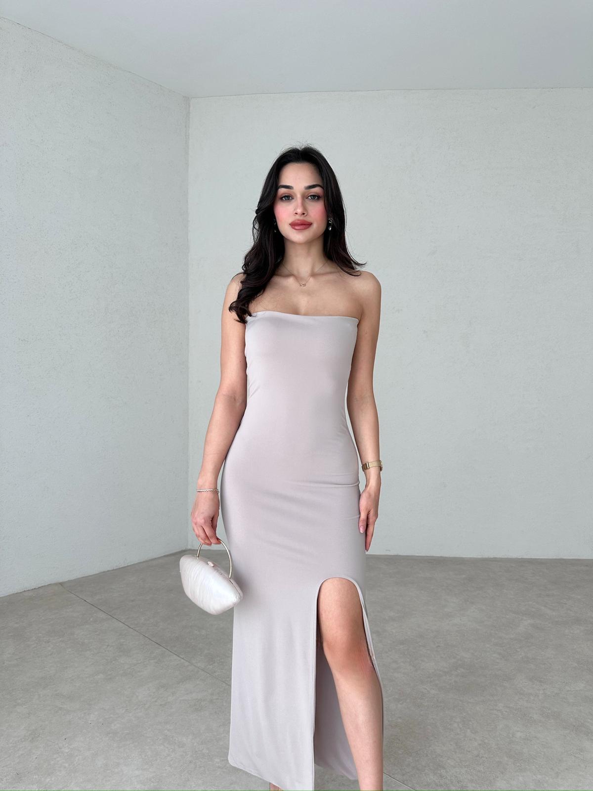 Gunnar Straplez Taşlı Mesh Maxi Elbise main image 0