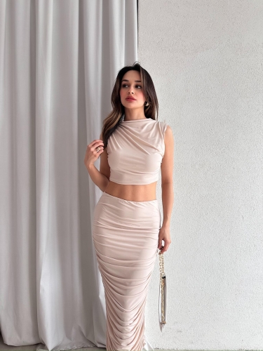 Streç Formlu MARCO Takım 6458 - Krem - Mooi Butik