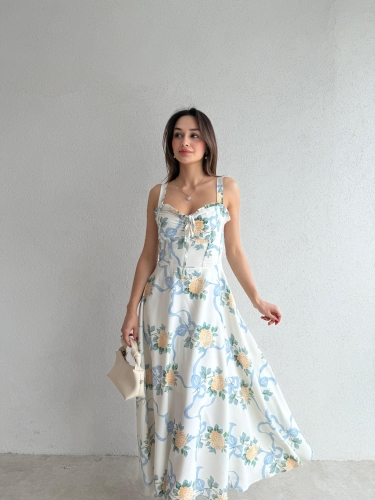 TEDLOCK Midi Elbise 2402 - Yeşil - Mooi Butik