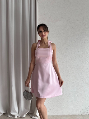 TEGAN Mini Elbise 3732 - Pudra - Mooi Butik