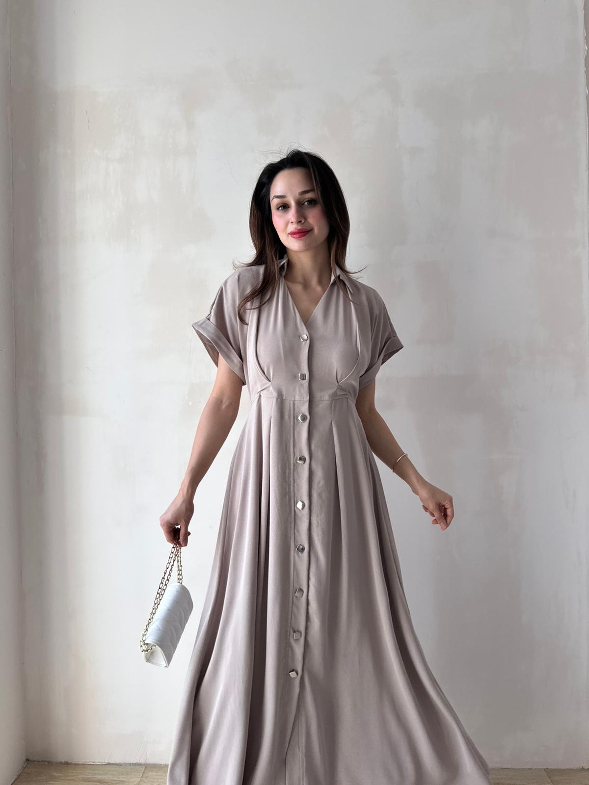 TİTA Maxi Elbise 4736 - Bej
