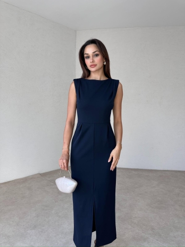TRACY Maxi Elbise 9843 - Lacivert - 1