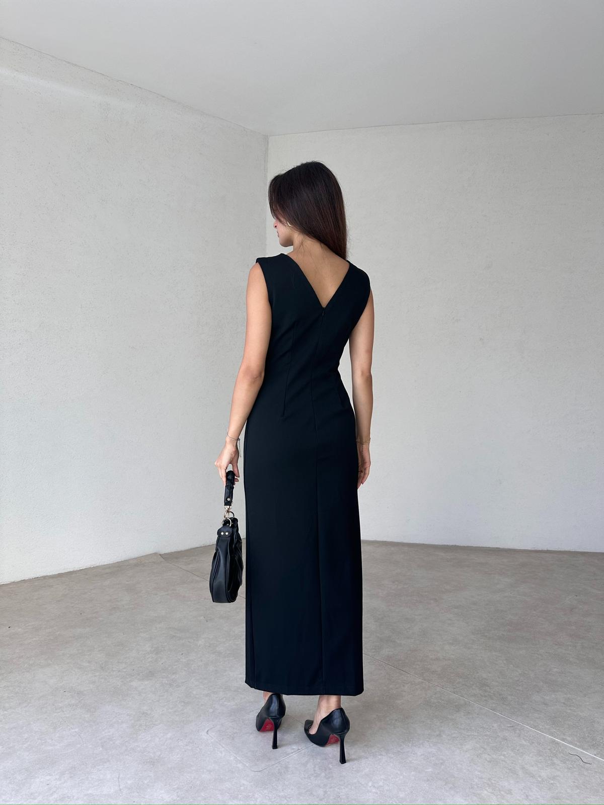 TRACY Maxi Elbise 9843 - Siyah - 3