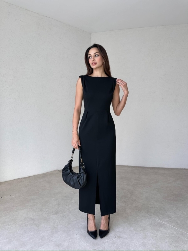 TRACY Maxi Elbise 9843 - Siyah - 2