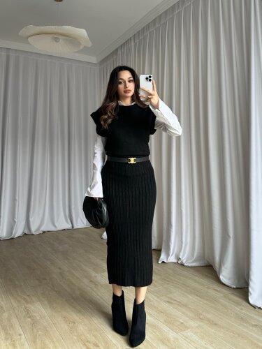 Triko WİNONA Takım 6483 - Siyah - Mooi Butik