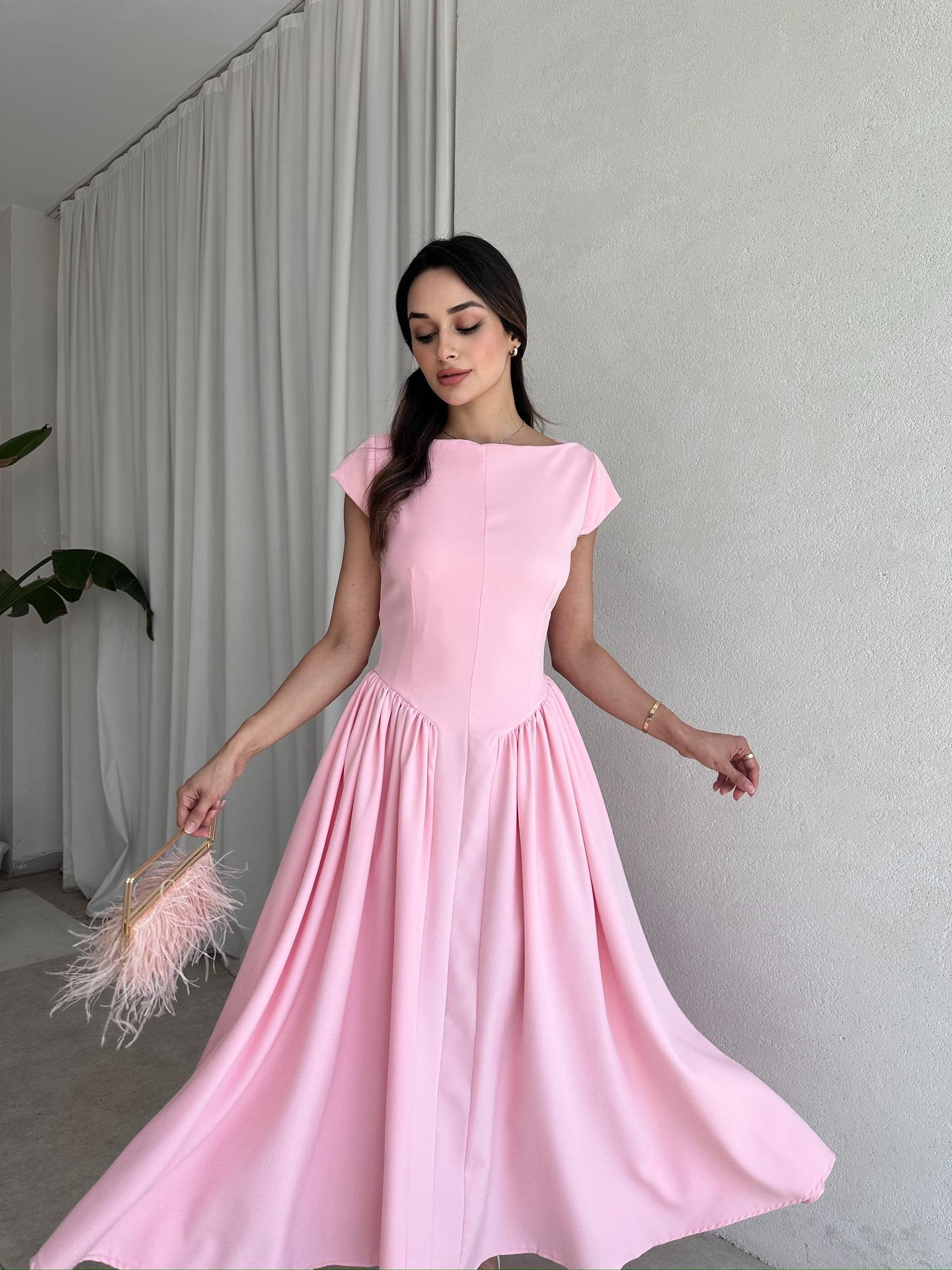 VANESSA Maxi Elbise 7679 - Pembe