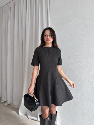 VERANKA Elbise 5648 - Antrasit - Mooi Butik