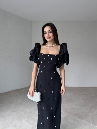 WERELLA Maxi Elbise 0505 - Siyah - 1