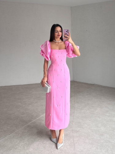WERELLA Maxi Elbise 0505 - Pembe - 2