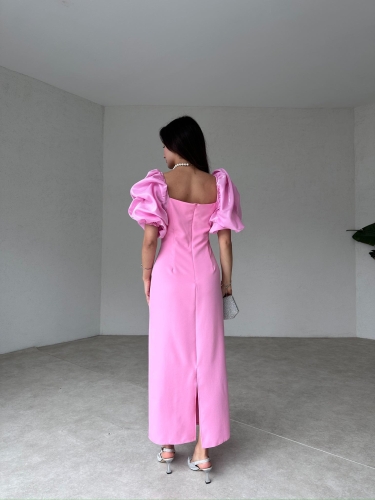 WERELLA Maxi Elbise 0505 - Pembe - 4