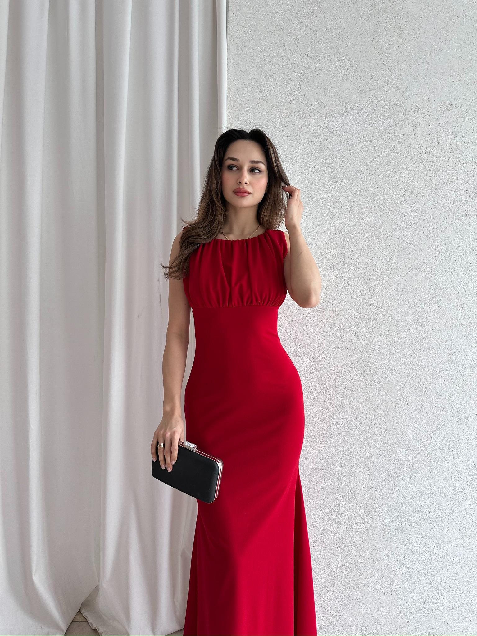 WİND Maxi Elbise 7401 - Kırmızı