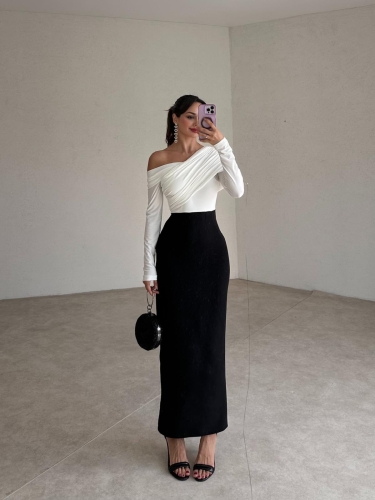 WİNNİE Maxi Elbise 8932 - Beyaz - 2