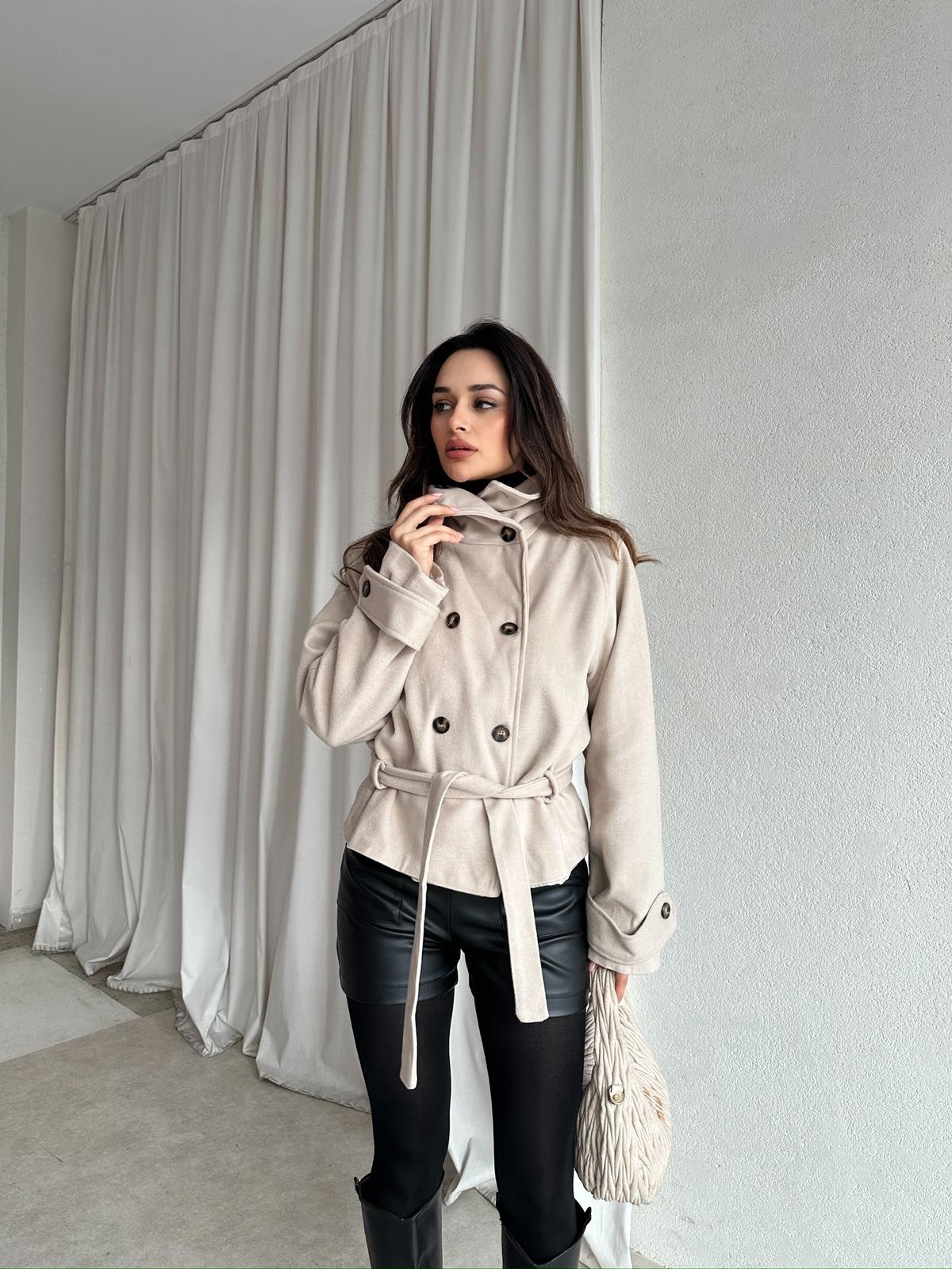 WOLDE Kuşaklı Ceket 8784 - Bej