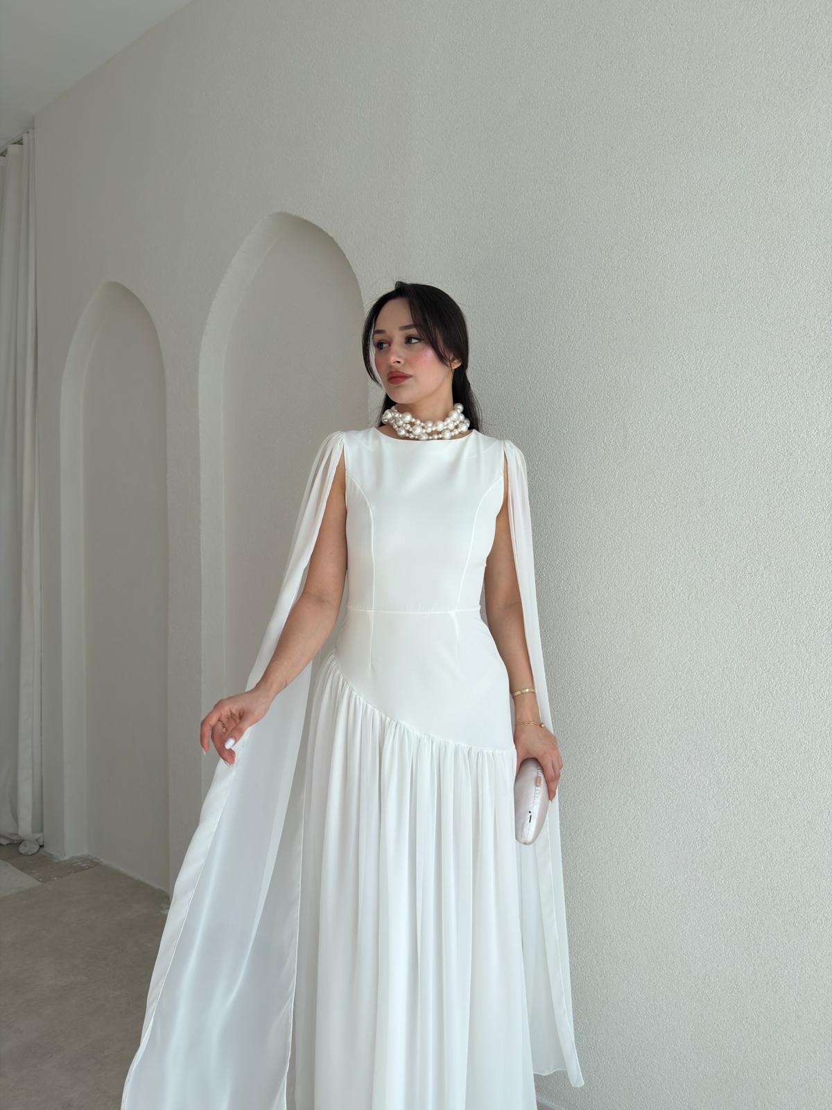 WONKA Maxi Elbise 8486 - Beyaz ELBİSE Mooi Butik