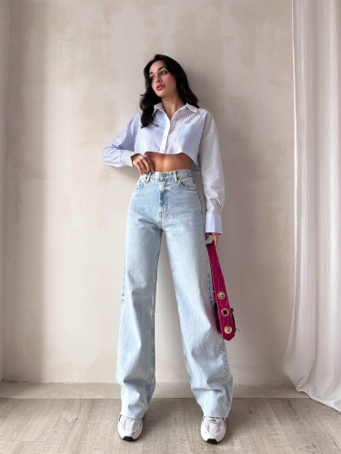 Yüksek Bel Wıde Leg Giada Jean - Mooi