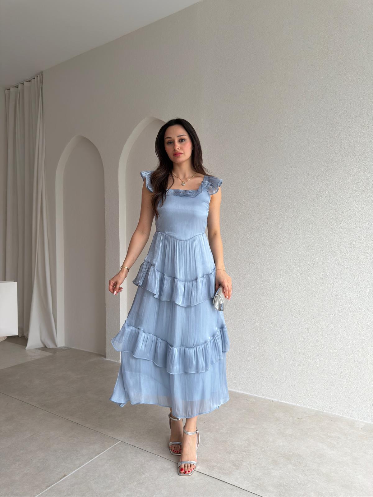 YVONNE Midi Elbise 7546 - Bebe Mavisi