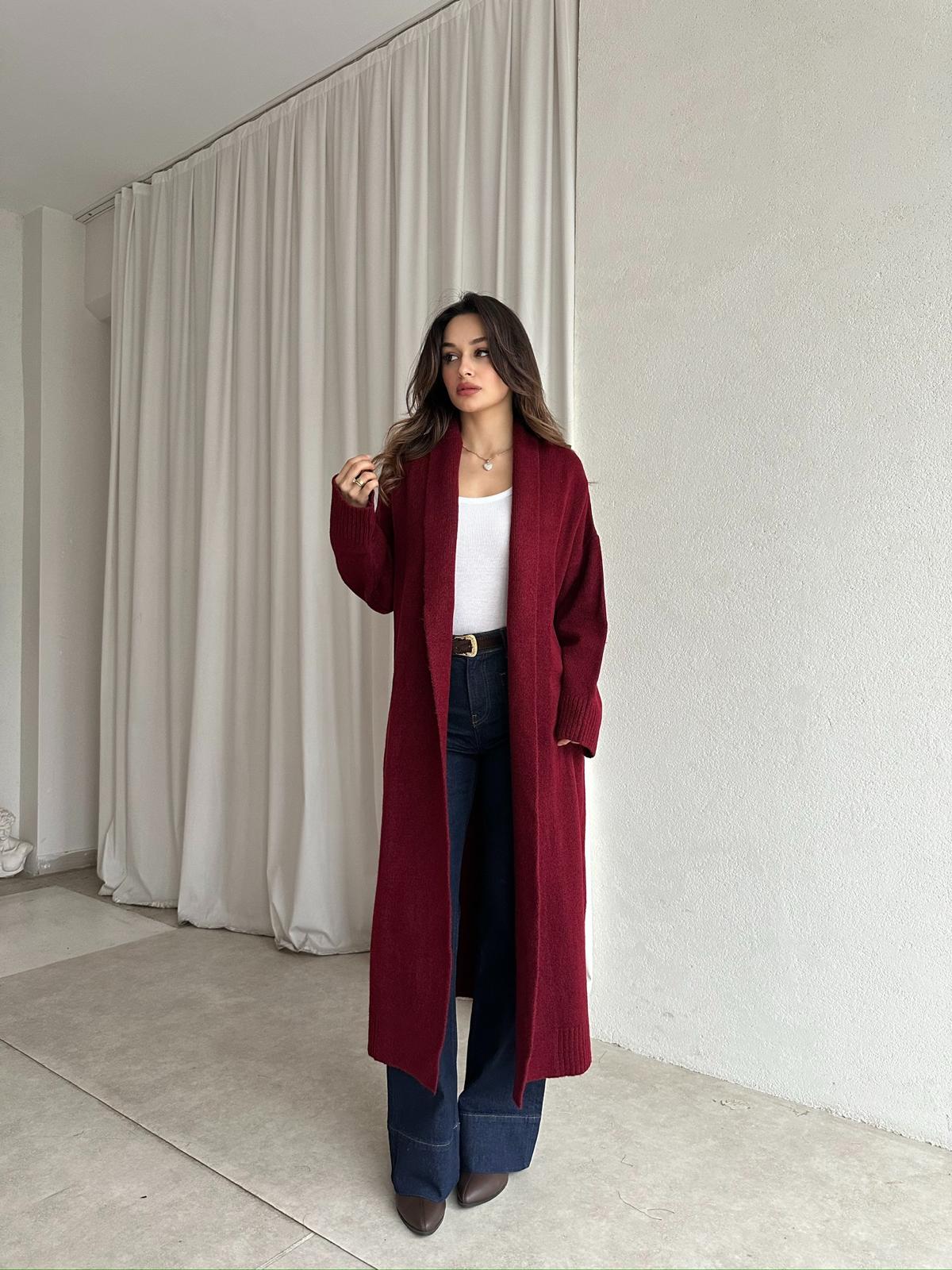 ZEON Hırka 8431 - Bordo