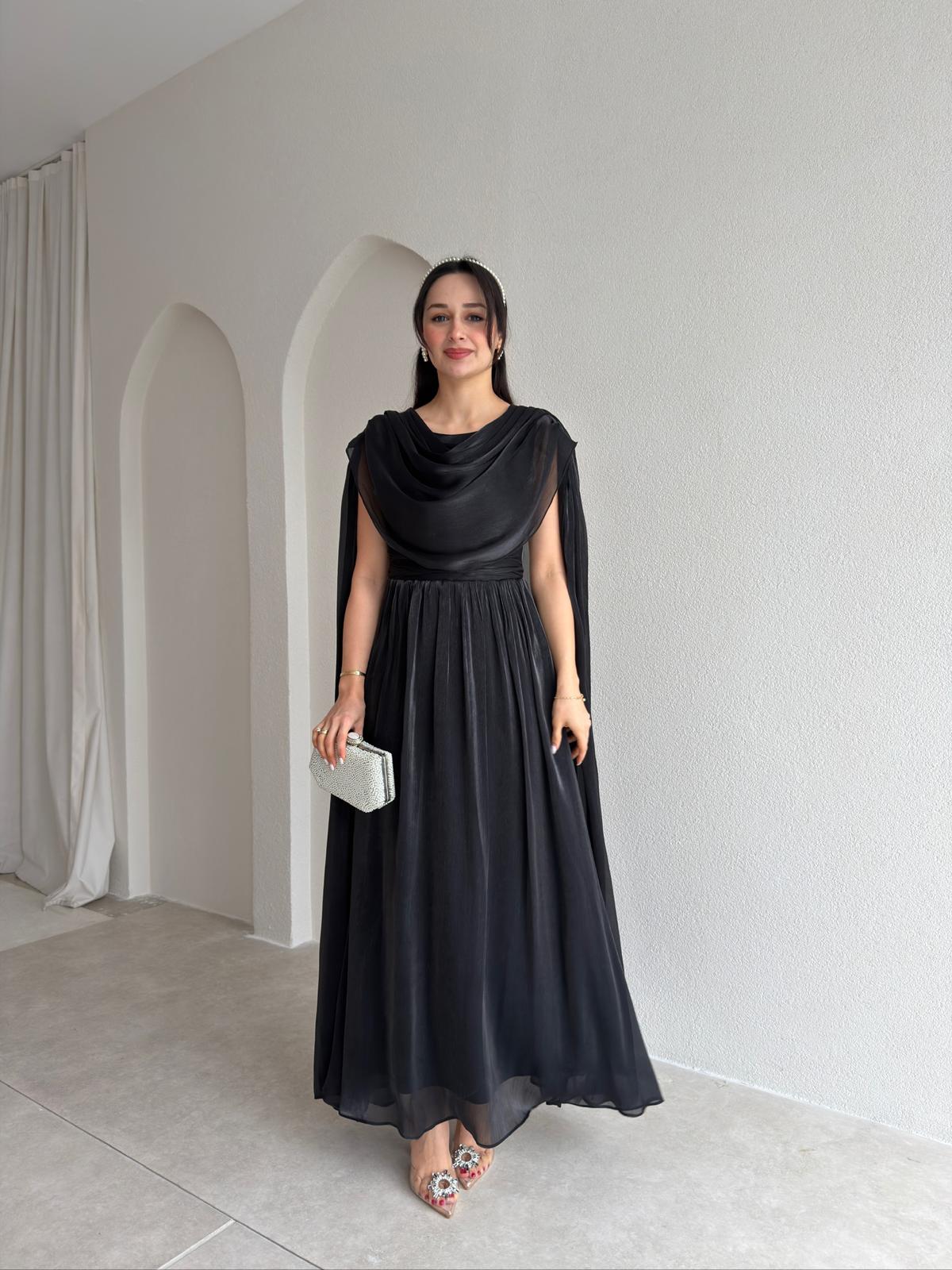 ZUZANNA Maxi Elbise 9069 - Siyah